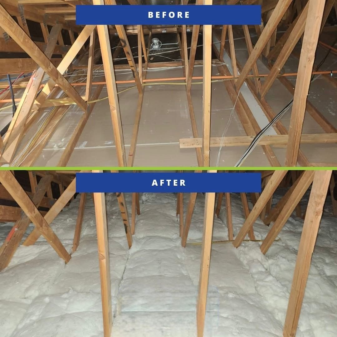 New Duct installation and attic cleaning